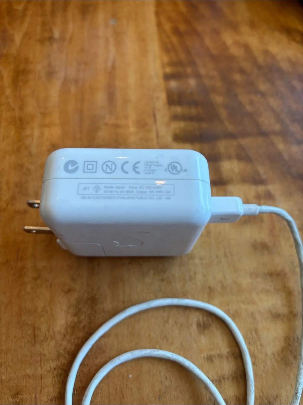 Apple White MagSafe Power Adapter with Attached Cable